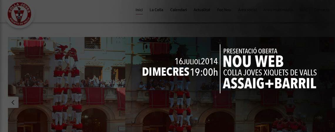 La nova web de la Colla Joves